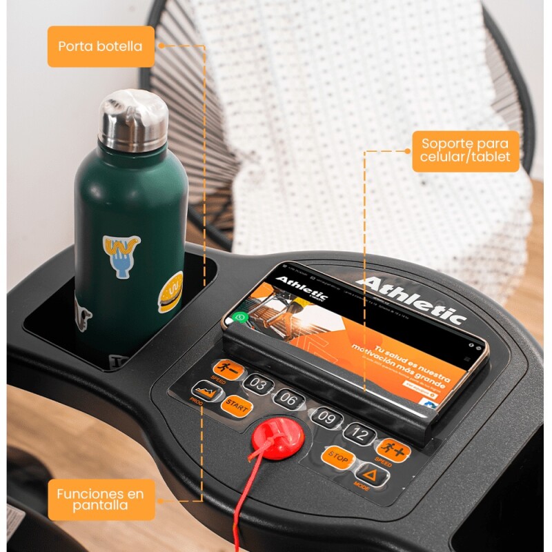 Caminadora Eléctrica Plegable Athletic 410T Negro