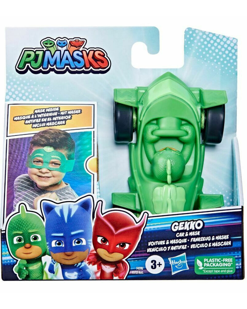 Vehículo y antifaz PJ Masks Hasbro - Gekko 