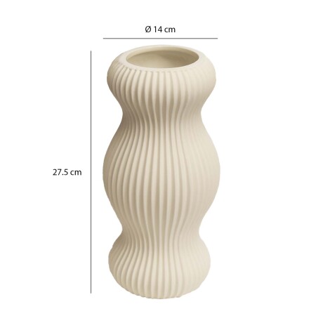 Florero Colección Ondine Decoración Hogar Oficina Ø14x27.5Cm Natural
