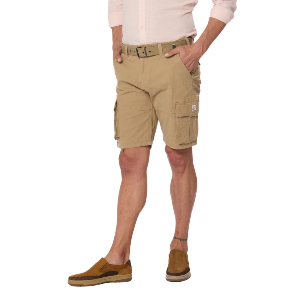 BERMUDA CON CINTO 38-60 - CAMEL 