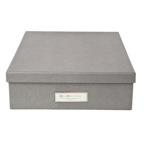 CAJA ORG C/TAPA PAPEL GRIS OSKAR
