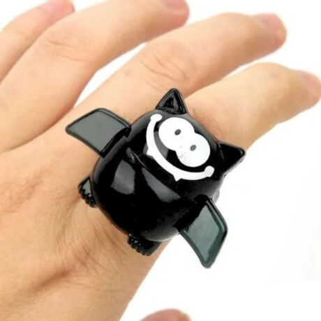Anillos infantiles Halloween temáticos Negro