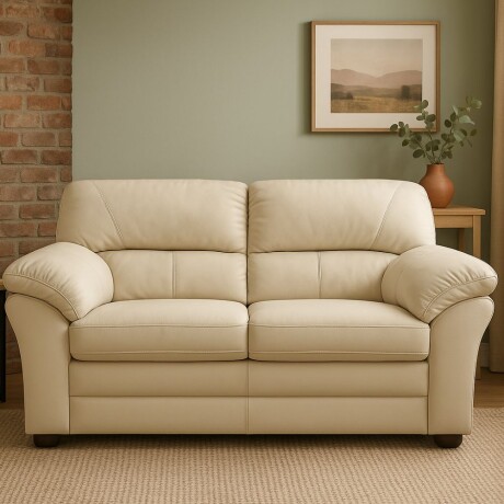 Sillon 2 cuerpos Cuero Natural Beige