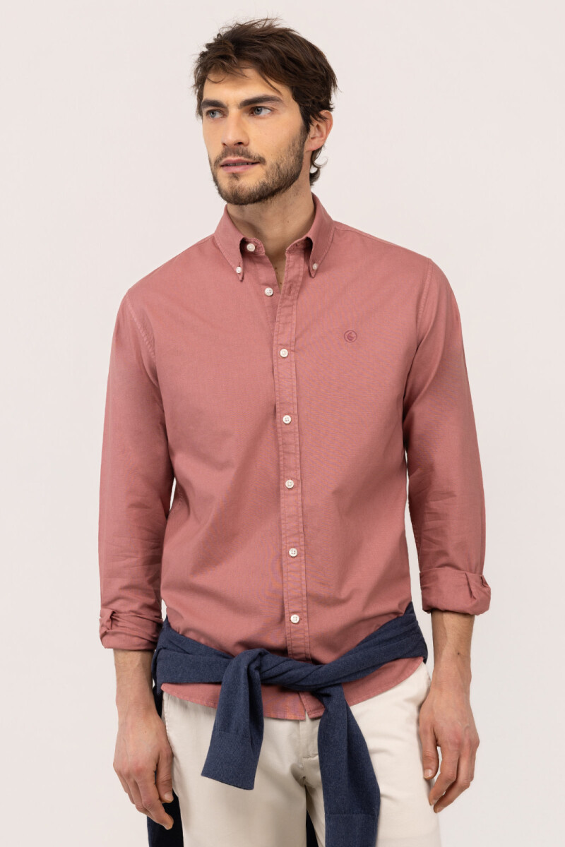 Camisa Garment Dyed Roja