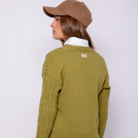 CARDIGAN BRIO Verde Musgo