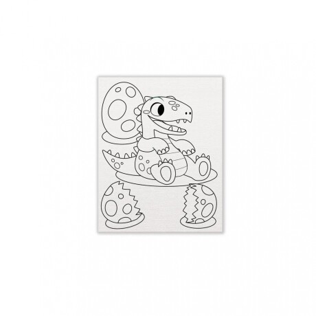 Bastidor con Diseño para Colorear Dino