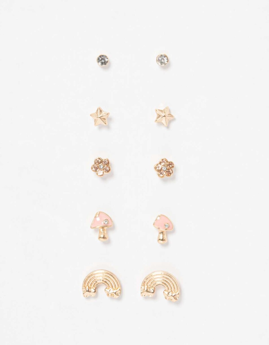 Set De Aros Funny - Dorado 