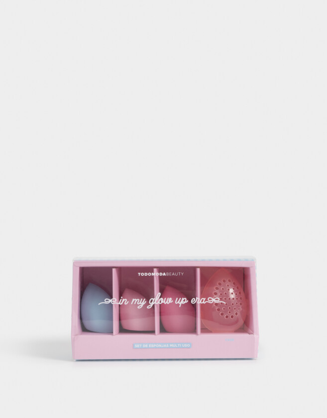 Brochas y Aplicadores In my glow up era Set De Esponjas De Maquillaje Con Case - Combinacion Multicolor