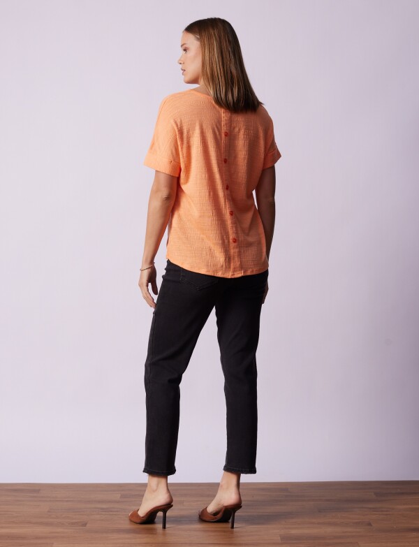 Remera Botones ANARANJADO