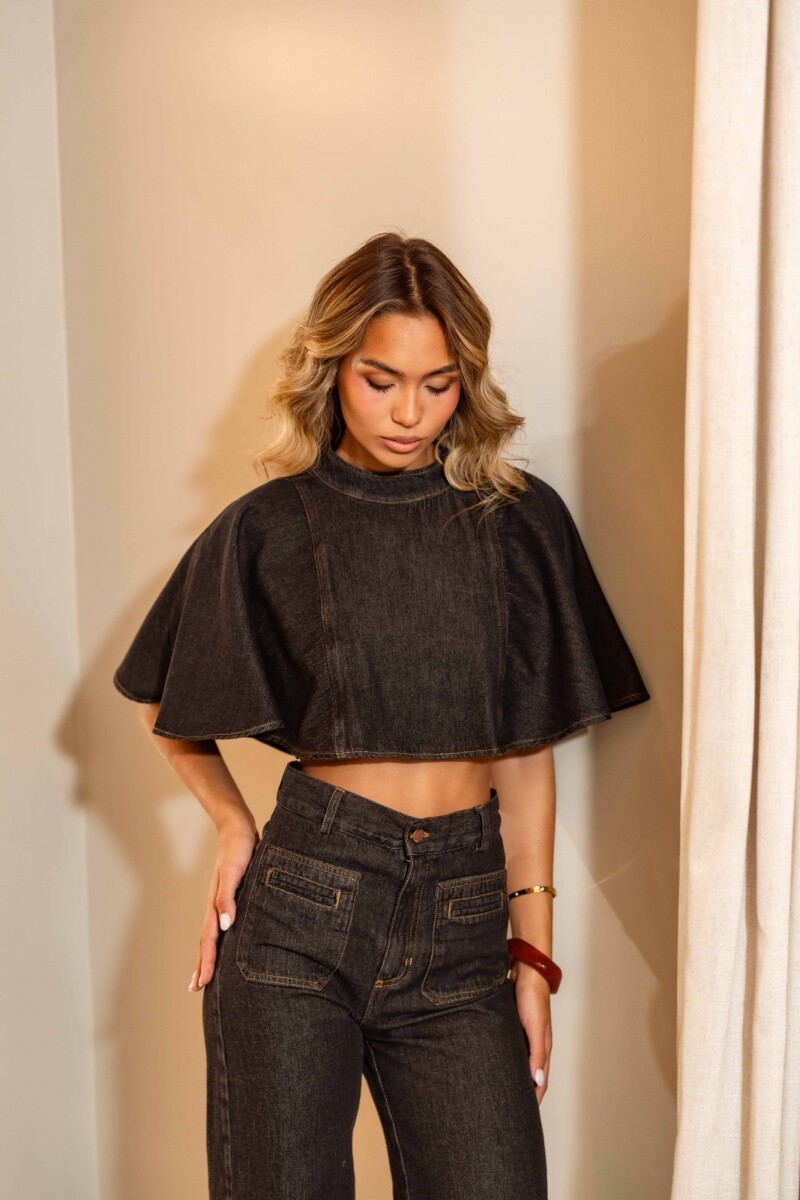 CAPA ALAIA BLACK DENIM CAPA ALAIA BLACK DENIM