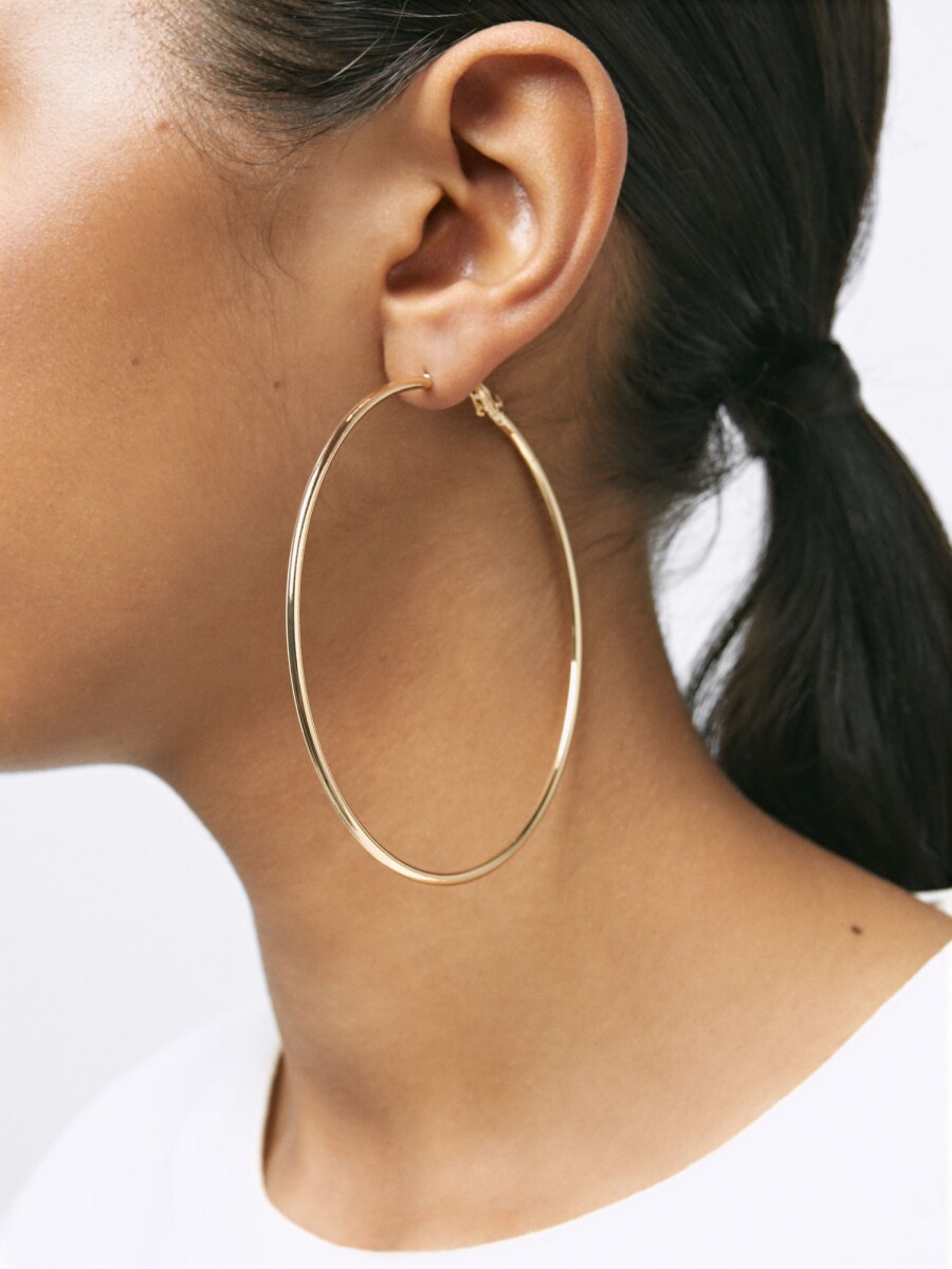Aros Grandes Básicos dorado
