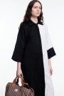 VESTIDO CONTRASTE Negro
