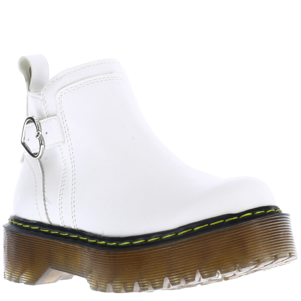 Bota JARTY con hebilla de corazón y cierre lateral MINI Miss Carol - White Pu 