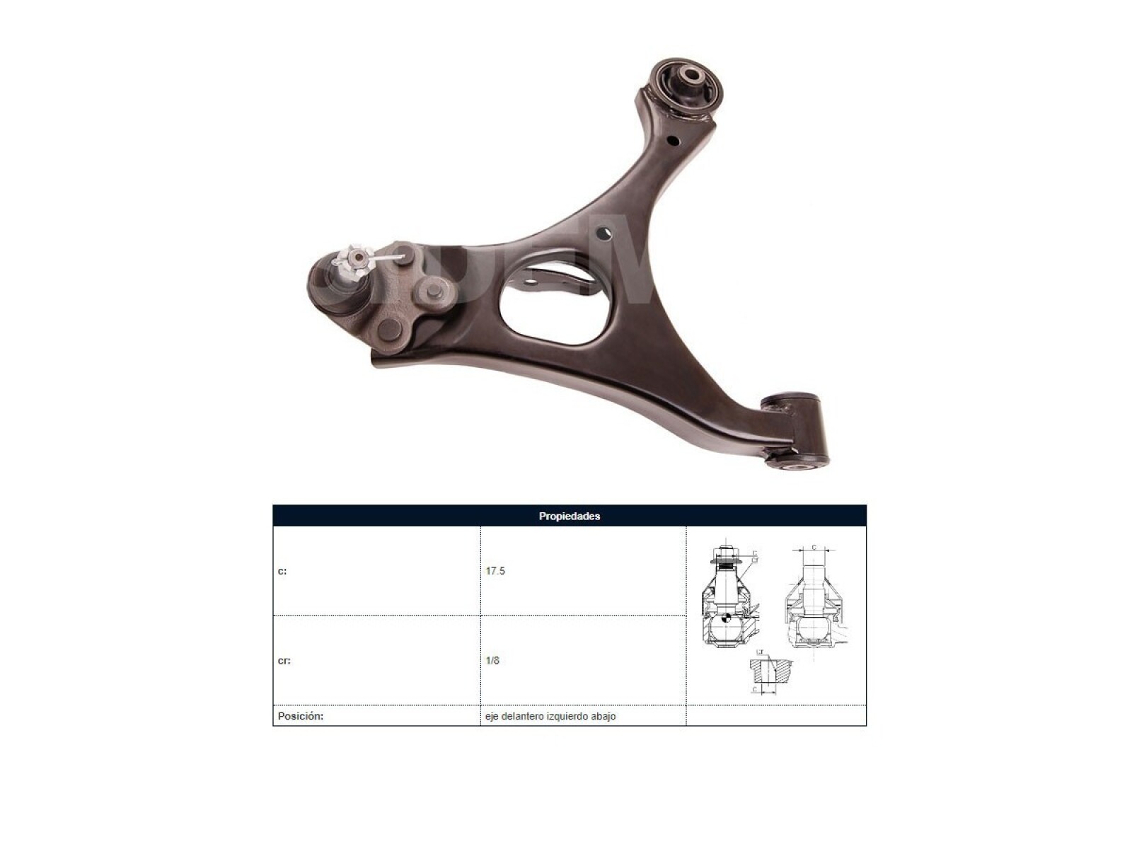 Parilla De Suspension Delantera Honda Civic 06-12 Izq 