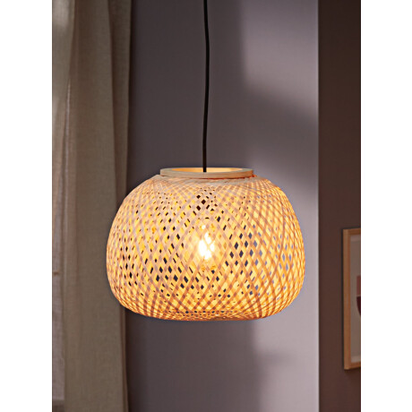 Lampara Techo Sigvard Ø35Xa26Cm Bambu