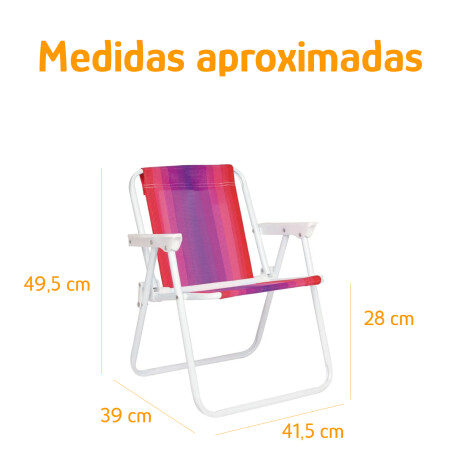 Silla Infantil Alta Acero Mor Plegable Reforzada 30kg Coral/violeta