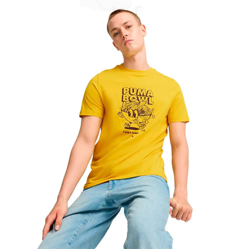 Remera Puma Graphics Bowl de Hombre - 628004 41 Amarillo