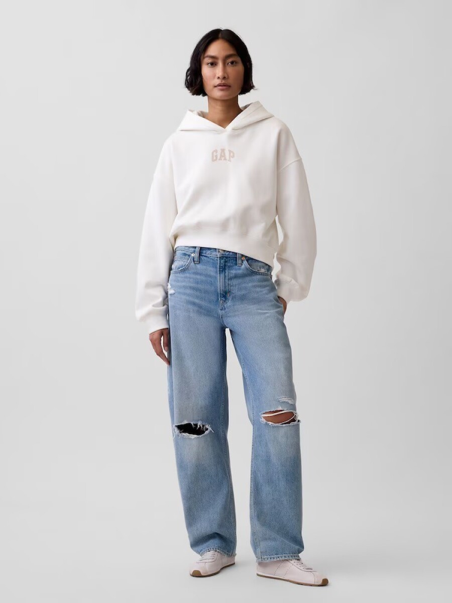 Canguro Logo Gap Cropped Mujer - New Off White 