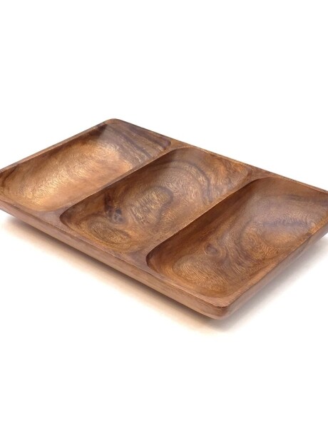 COPETINERO RECT. 3 DIVISIONES MADERA 30X20X4CM COPETINERO RECT. 3 DIVISIONES MADERA 30X20X4CM