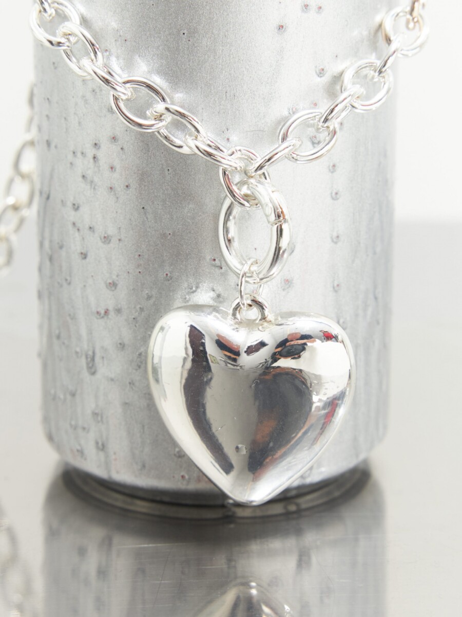 Collar cadena dije cora - plateado 