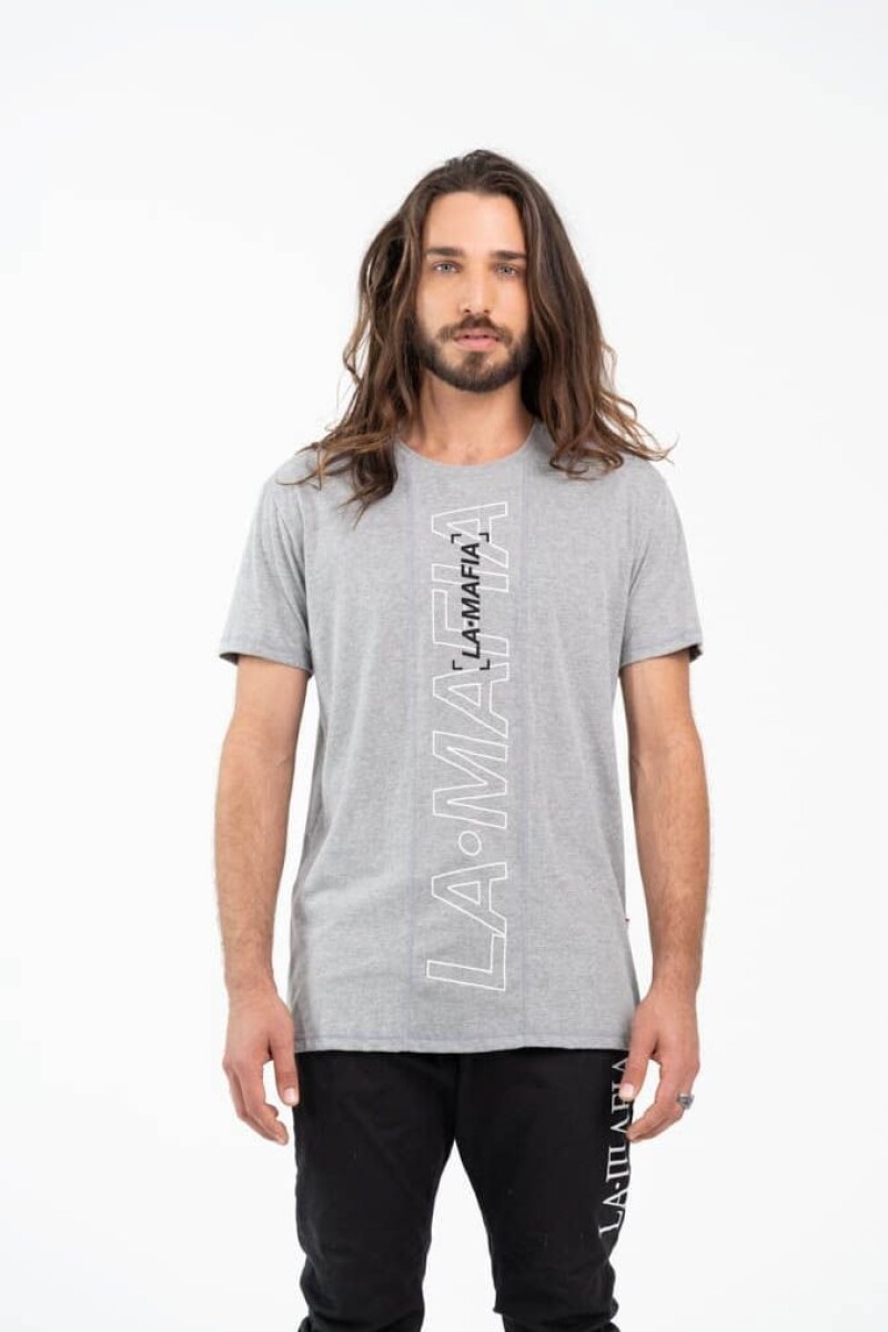 REMERA RED ICON MESCLA LA MAFIA GRIS 