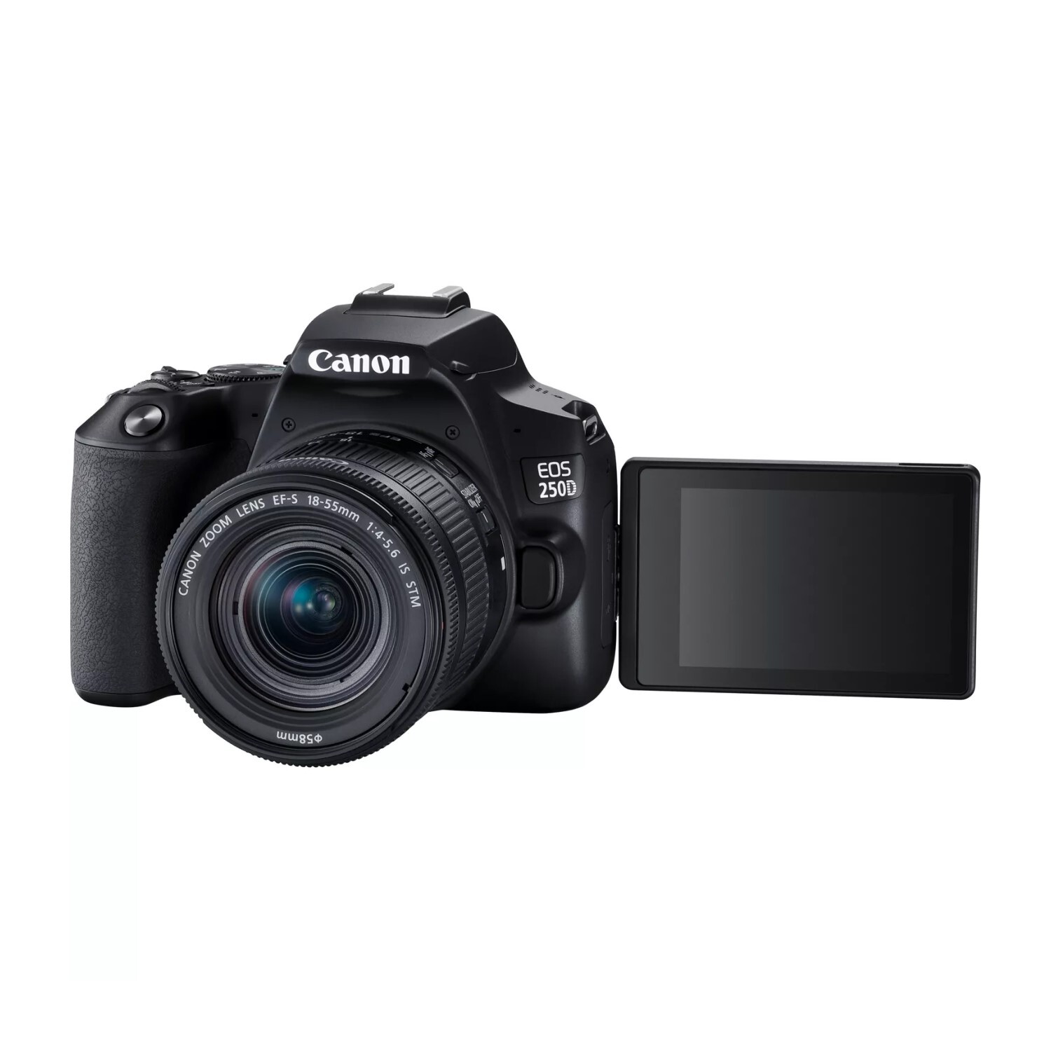 Canon 250D 24MP WiFi Plata + Objetivo EF-S 18-55mm F4-5.6 IS STM
