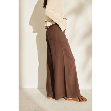 Pantalon Wide Xl Linen Ss26 Marron Ibarra