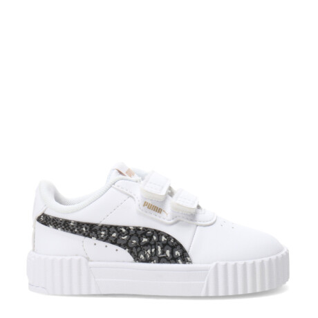 Championes de Niños Puma Carina 3.0 Animal Blanco - Negro