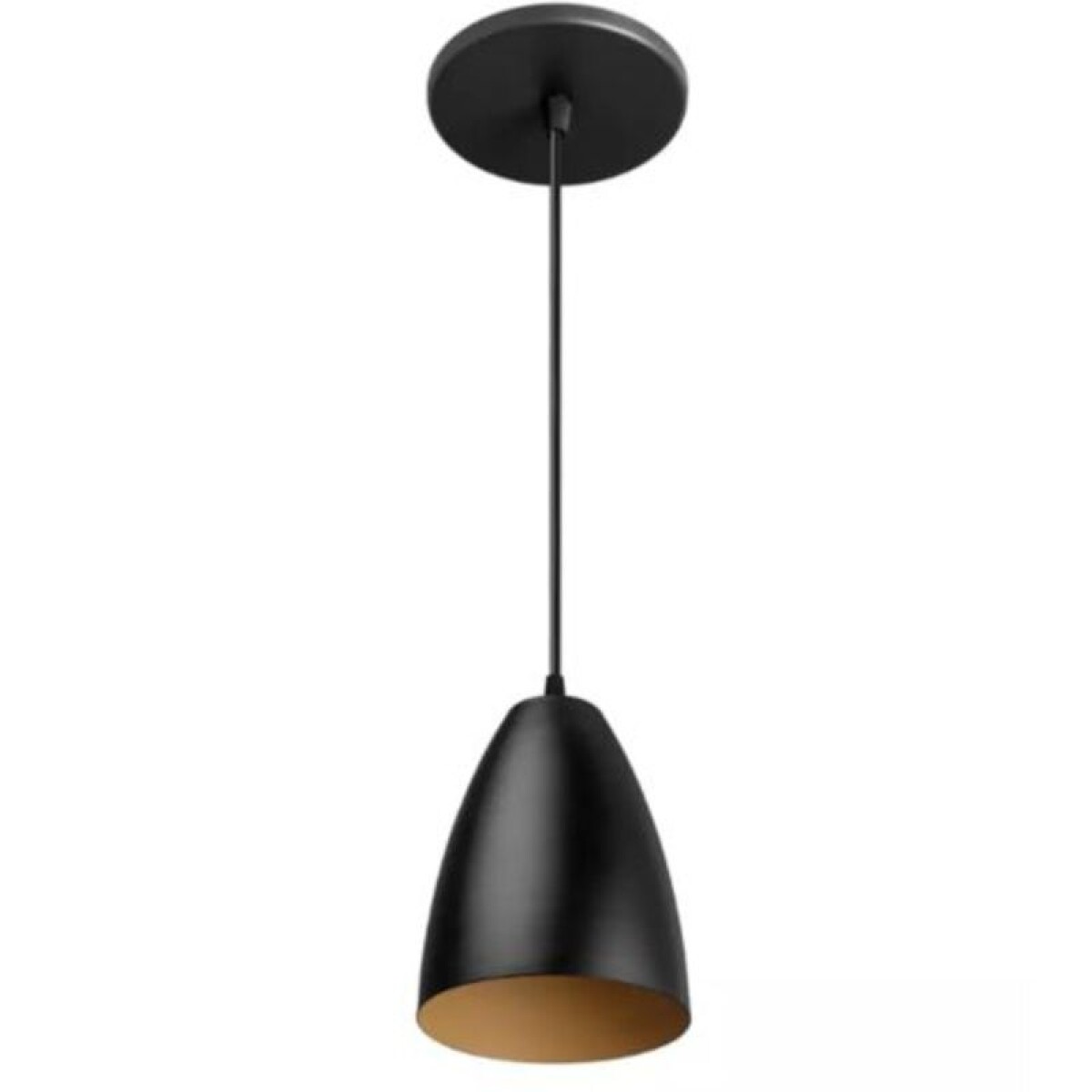 COLGANTE NICO E27 NEGRO Y DORADO 18CM 