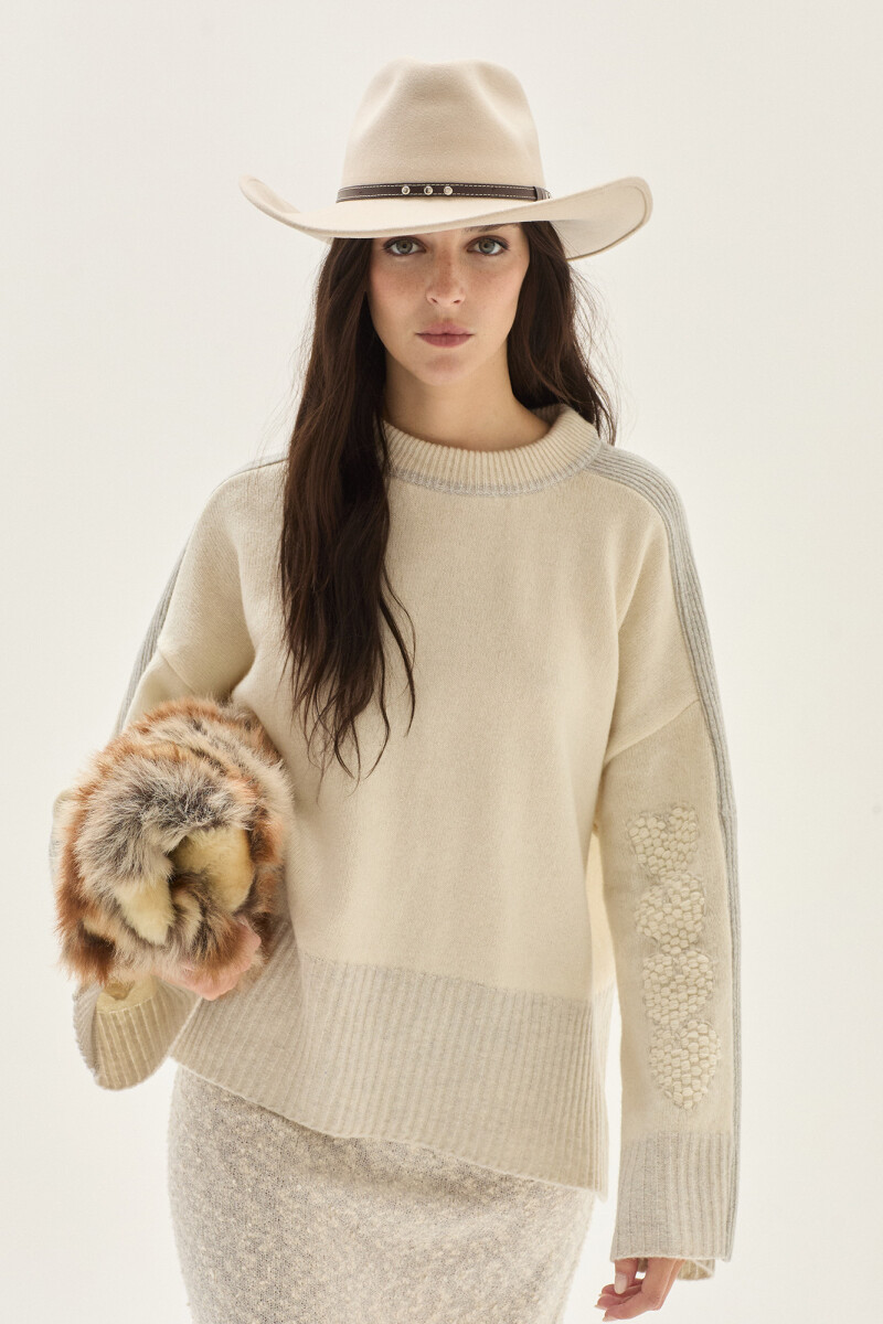 Sweater Cuore Beige