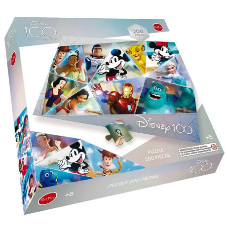 Juego De Mesa Puzzle Rompecabeza 100 Años Disney 200 Piezas Juego De Mesa Puzzle Rompecabeza 100 Años Disney 200 Piezas