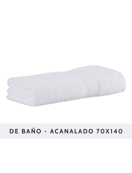 TOALLA BAÑO ACANALADO 480G BLANCO 70X140 TOALLA BAÑO ACANALADO 480G BLANCO 70X140