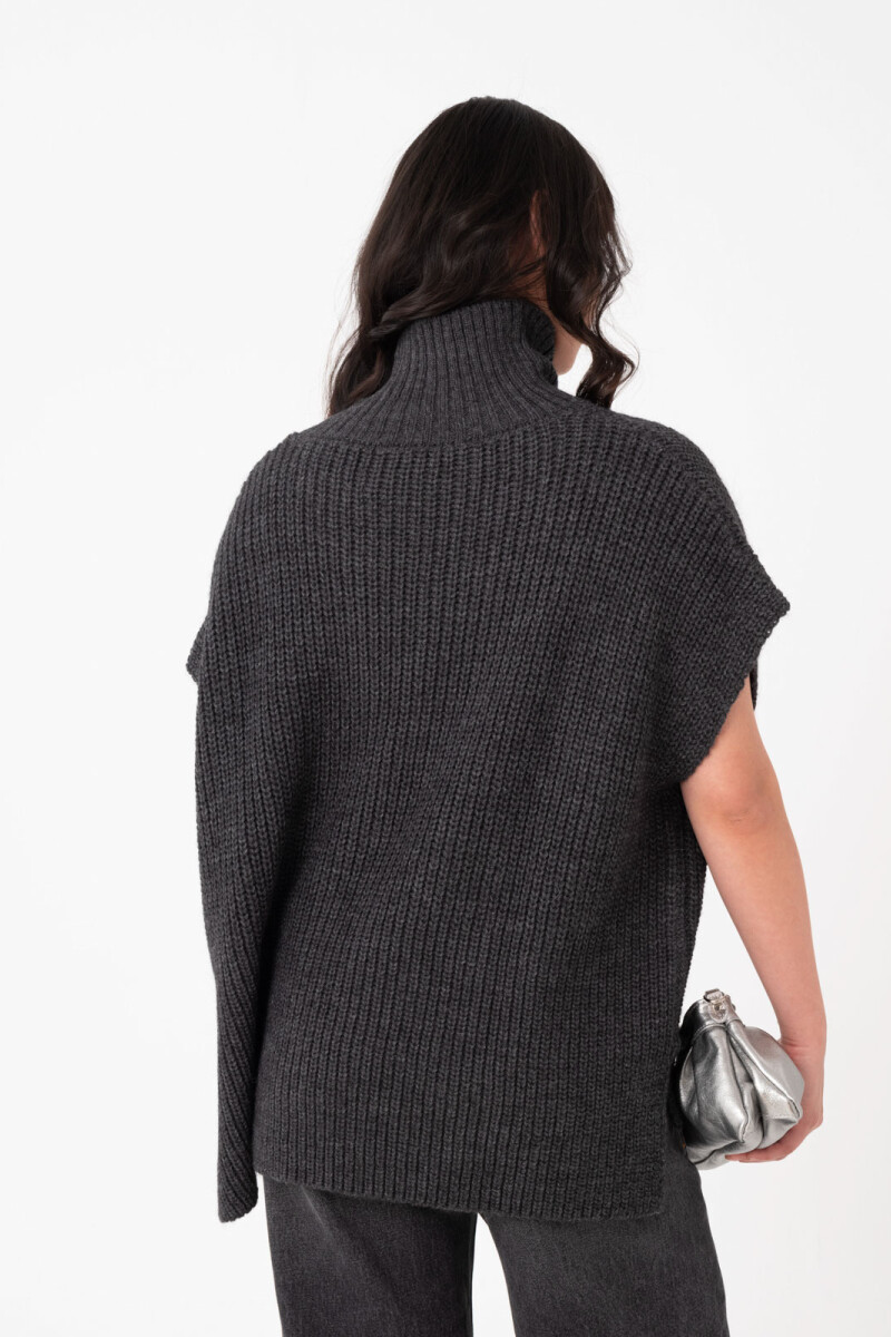 CHALECO PONCHO Gris