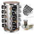 Especiero Giratorio 20 Frascos Vidrio Para Condimentos Cocina Acero Inoxidable Imback Especiero Giratorio 20 Frascos Vidrio Para Condimentos Cocina Acero Inoxidable Imback