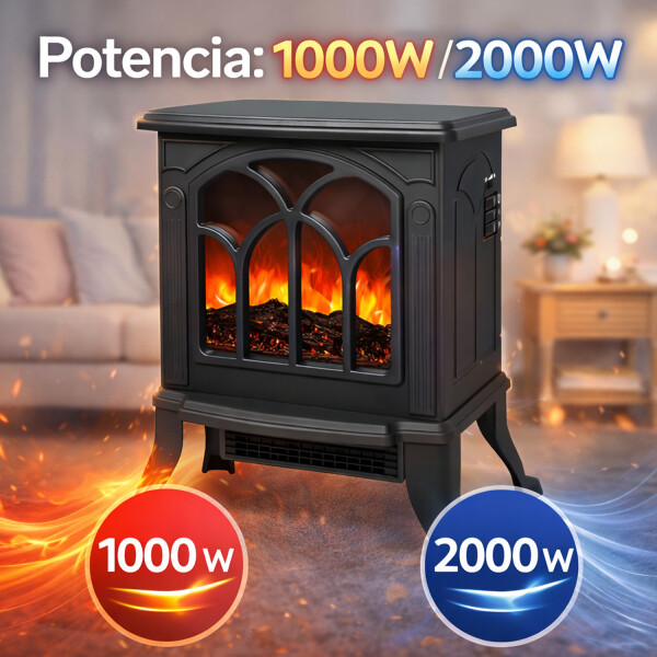 Estufa Eléctrica Simil Leña Kassel Ks-elen21 2000w ESTUFA SIMIL LEÑA KASSEL KS-ELEN21