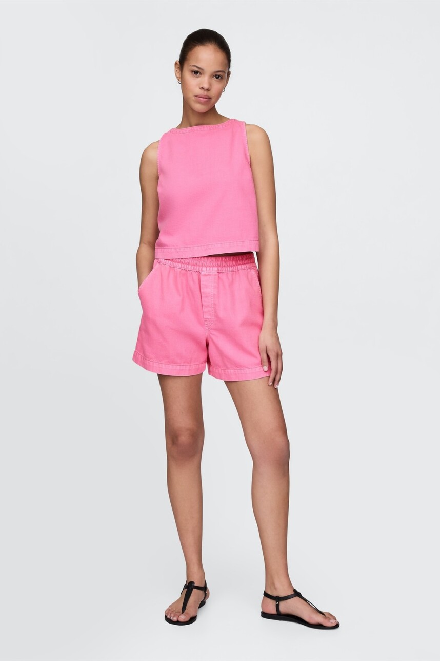 Short De Jean Pull On Mujer French Pink