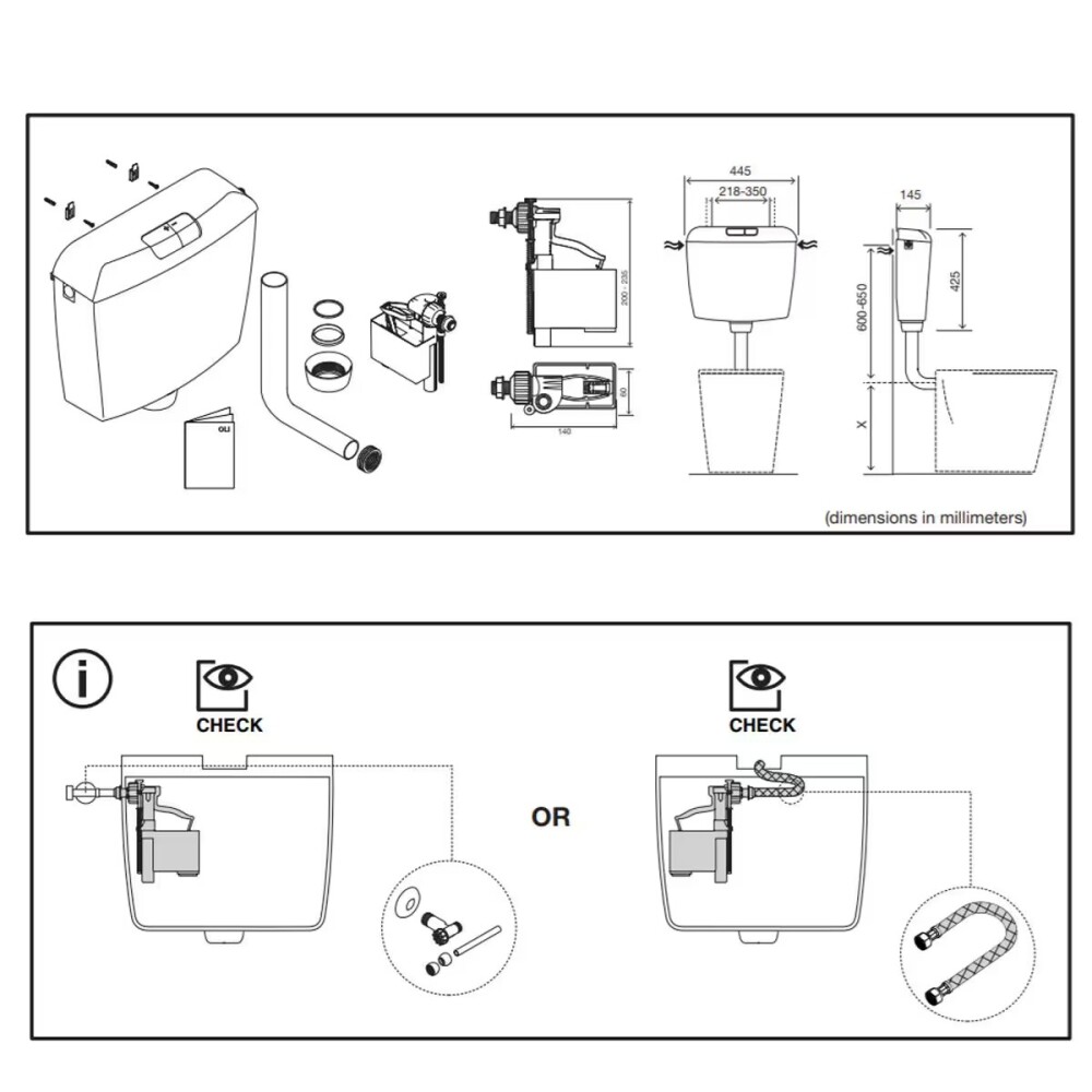 Cisterna exterior Oli Quarzo doble descarga Cisterna Exterior Oli Quarzo Doble Descarga