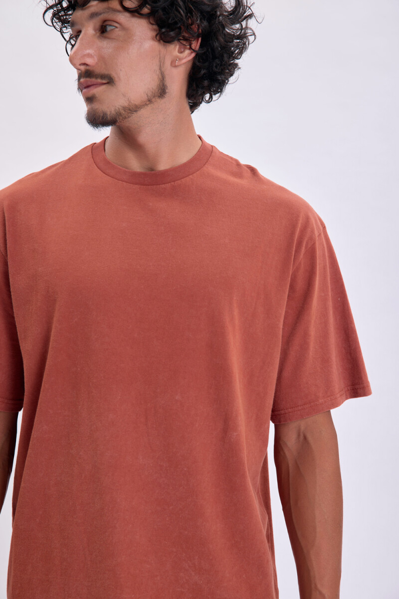Remera lavada Terracota