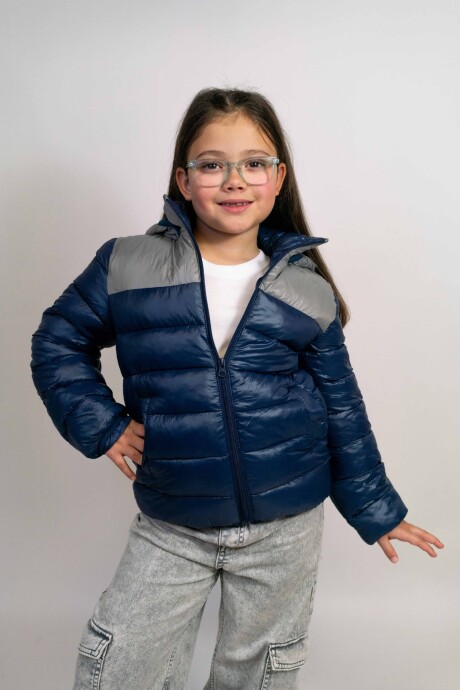 Campera Infantil con Capucha Azul