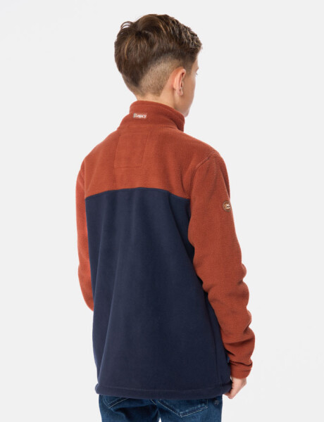 CAMPERA POLAR BICOLOR Bordo