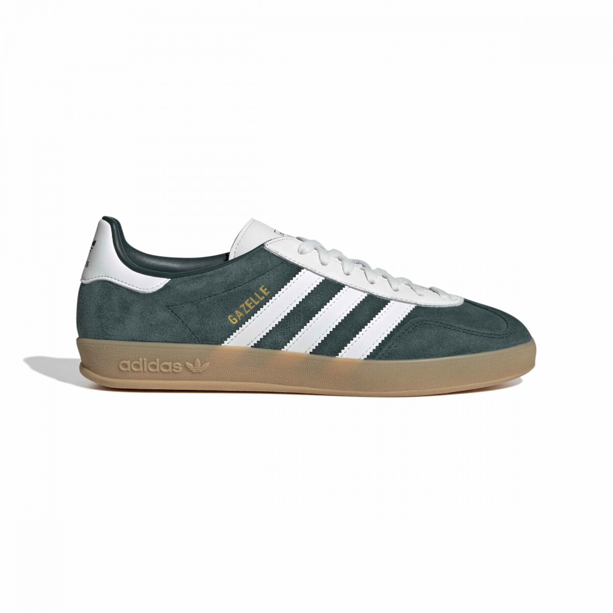 Championes Adidas GAZELLE INDOOR Hombre IH9651 - Verde Oscuro-blanco 
