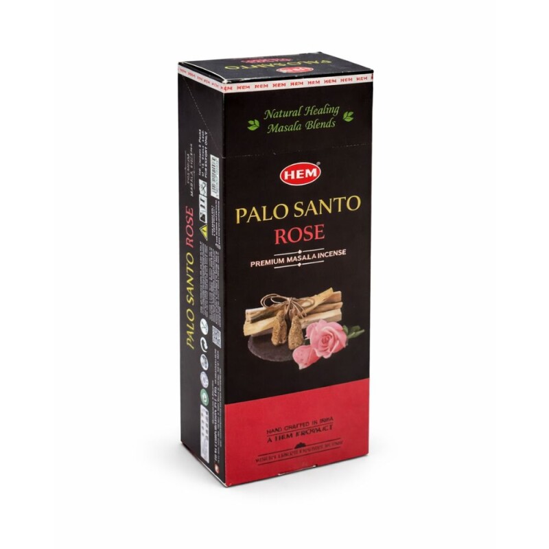 INCIENSO HEM MASALA CAJA HEXAGONAL X6 Palo Santo/rosa