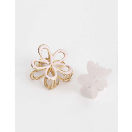 Set De Broches Rosa Claro