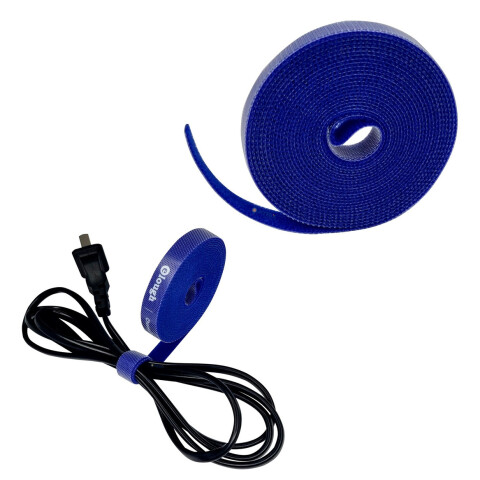 Velcro Correa Organizador Fijar Rollo Cable Reutilizable Variante Color Azul