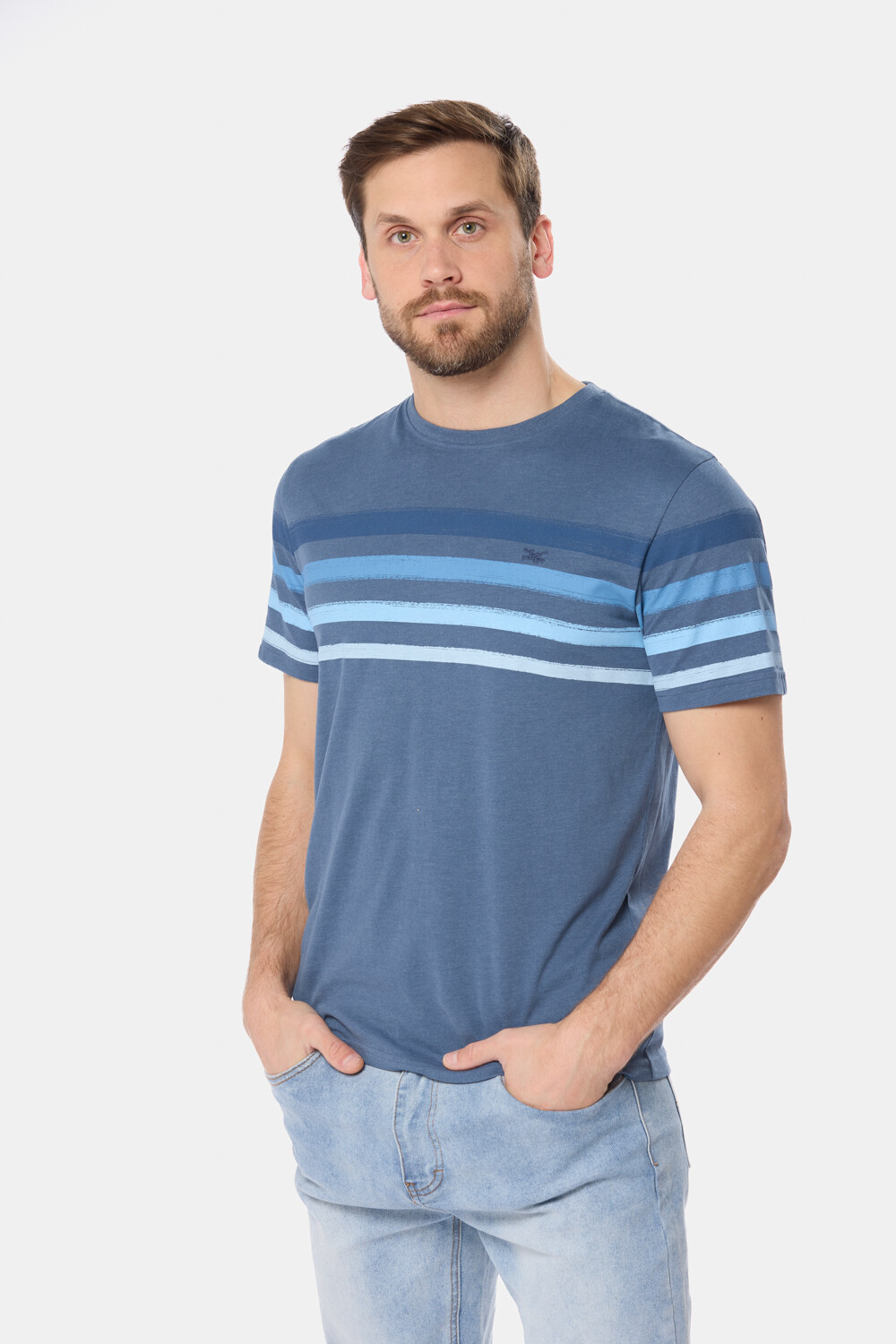 REMERA RAYADA Piedra