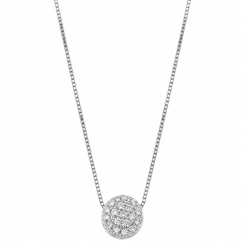 Cadena y colgante pasante con Zirconias Cadena y colgante pasante con Zirconias
