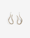 Aros Colgantes Largos Metal Aros Colgantes De Metal - Dorado