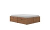 Cama Madera Maciza Con Cajones - Queen - Linea beauty Amendoa