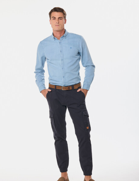 PANTALÓN CARGO Azul