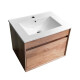 Mueble Baño 1 Cajon Con Bacha De Loza 59X45X43.5 GAMAS DE BEIGE